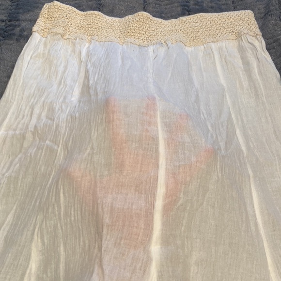 ๐ **NWOT** White long beach skirt size medium ๐ฎ๐ณ made in India ๐ฎ๐ณ - Picture 9 of 13